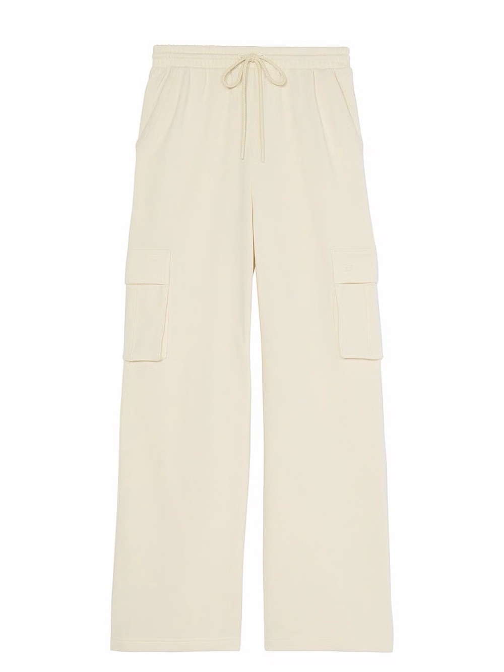 Victoria’s Secret fleece Cream Wide-Leg Cargo Sweatpants - new - size XL